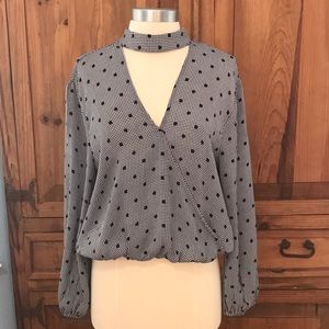 Anthropologie Eri & Ali Choker Wrap Top